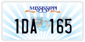 1DA165  license plate in MS