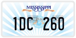 1DC260  license plate in MS