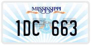 1DC663  license plate in MS