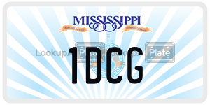 1DCG  license plate in MS