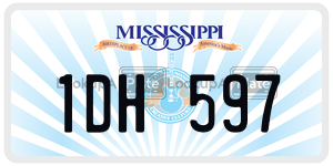 1DH597  license plate in MS