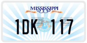 1DK117  license plate in MS