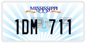 1DM711  license plate in MS