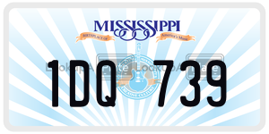 1DQ739  license plate in MS
