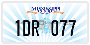 1DR077  license plate in MS