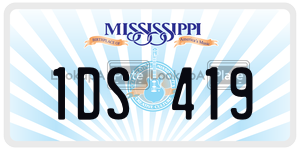 1DS419 license plate in Mississippi