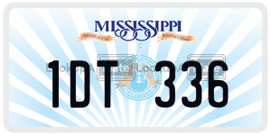 1DT336  license plate in MS