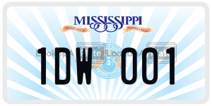 1DW001  license plate in MS