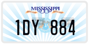 1DY884  license plate in MS