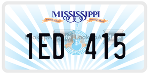 1ED415  license plate in MS