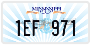 1EF971  license plate in MS