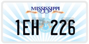 1EH226  license plate in MS