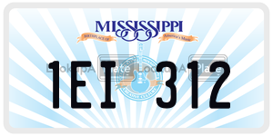 1EI312  license plate in MS