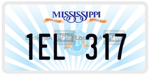 1EL317  license plate in MS