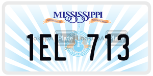 1EL713  license plate in MS