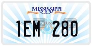 1EM280  license plate in MS