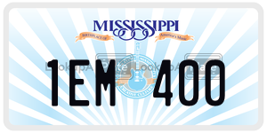 1EM400  license plate in MS