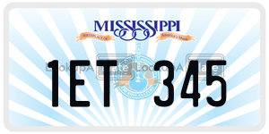 1ET345  license plate in MS