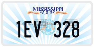 1EV328  license plate in MS