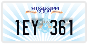 1EY361  license plate in MS