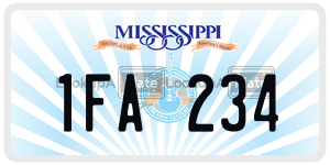 1FA234  license plate in MS
