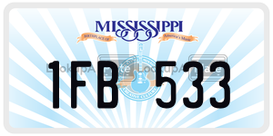 1FB533  license plate in MS
