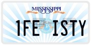 1FEISTY  license plate in MS