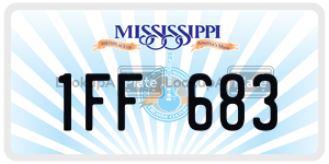 1FF683  license plate in MS