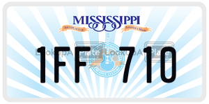 1FF710  license plate in MS