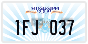 1FJ037  license plate in MS