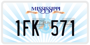 1FK571  license plate in MS