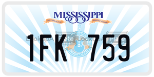 1FK759  license plate in MS