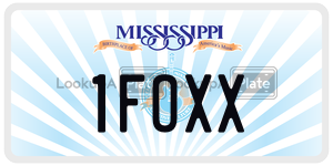 1FOXX  license plate in MS