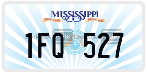 1FQ527  license plate in MS