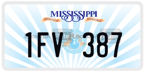 1FV387  license plate in MS