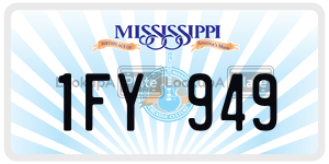 1FY949  license plate in MS