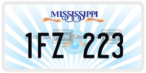 1FZ223  license plate in MS