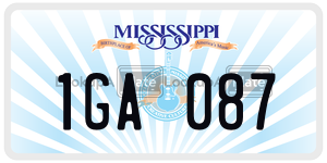 1GA087  license plate in MS