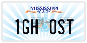 1GHOST  license plate in MS