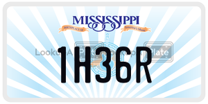 1H36R license plate in Mississippi