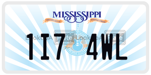 1I74WL  license plate in MS