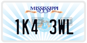 1K43WL  license plate in MS
