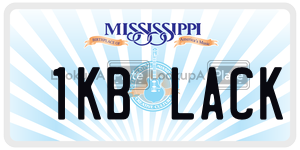 1KBLACK  license plate in MS