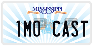 1MOCAST  license plate in MS