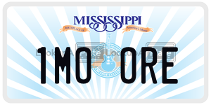 1MOORE  license plate in MS
