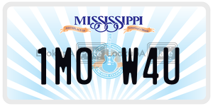 1MOW4U  license plate in MS