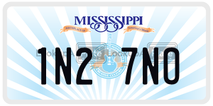 1N27NO  license plate in MS