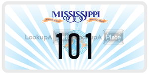 1O1  license plate in MS