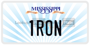 1RON  license plate in MS