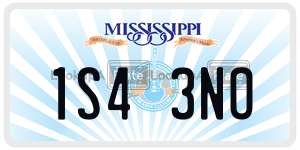 1S43NO  license plate in MS